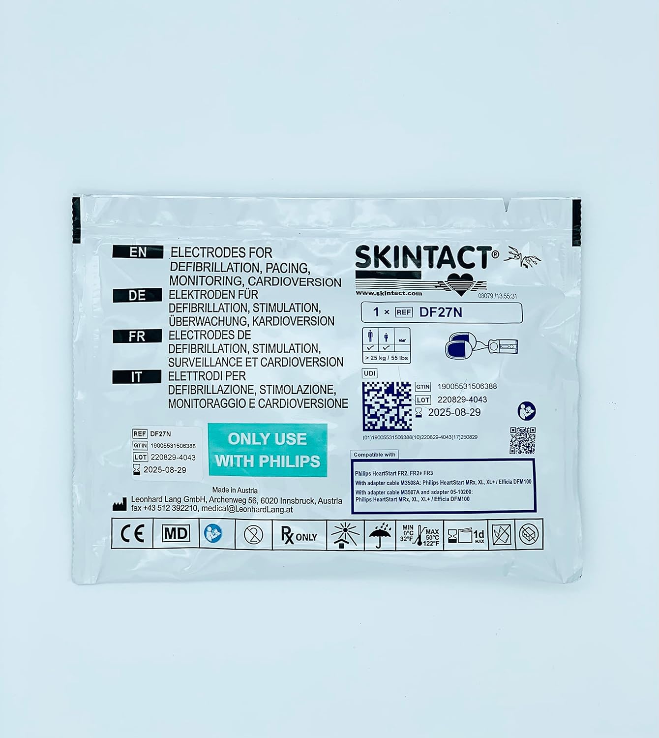 Skintact PHILLIPS Adult Defibrillation Pads – HeartStart FR2, FR2+, FR3, MRx, XL, XL+